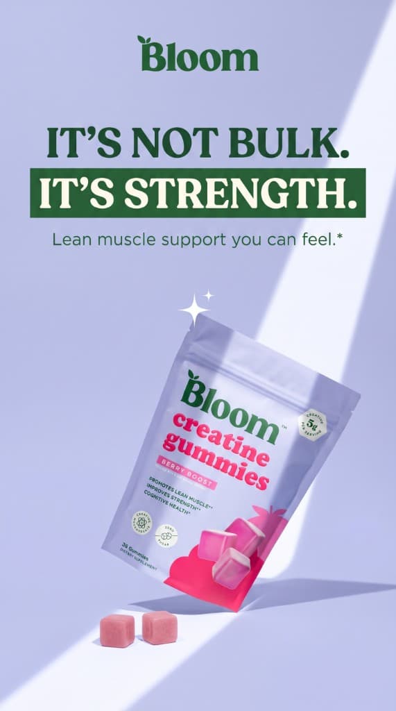 Static ad generated with admirror, Bloom creatine gummies
