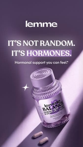 Reference static ad, lemme BALANCE hormonal support